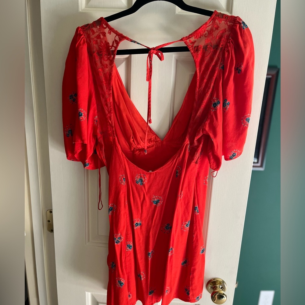FREE PEOPLE RED DRESS - Picture 3 of 3
